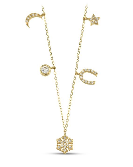 14 Ayar Şans Altın Kolye