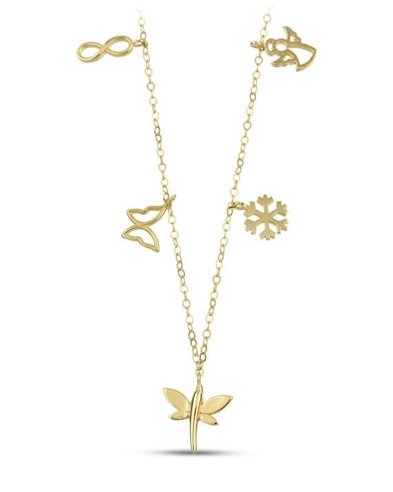 14 Ayar Altın Şans Kolyesi