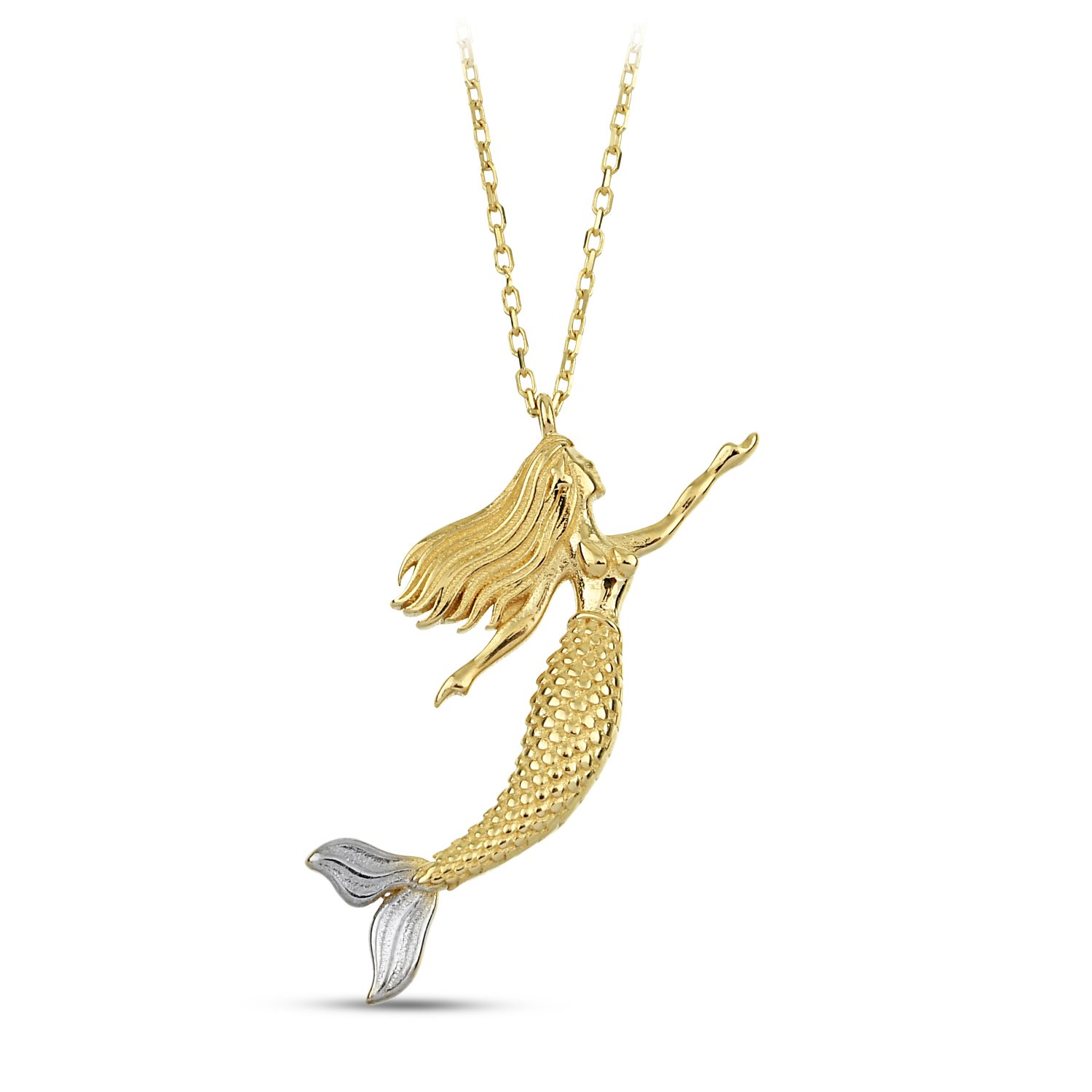 14 Ayar Deniz Kızı Altın Kolye