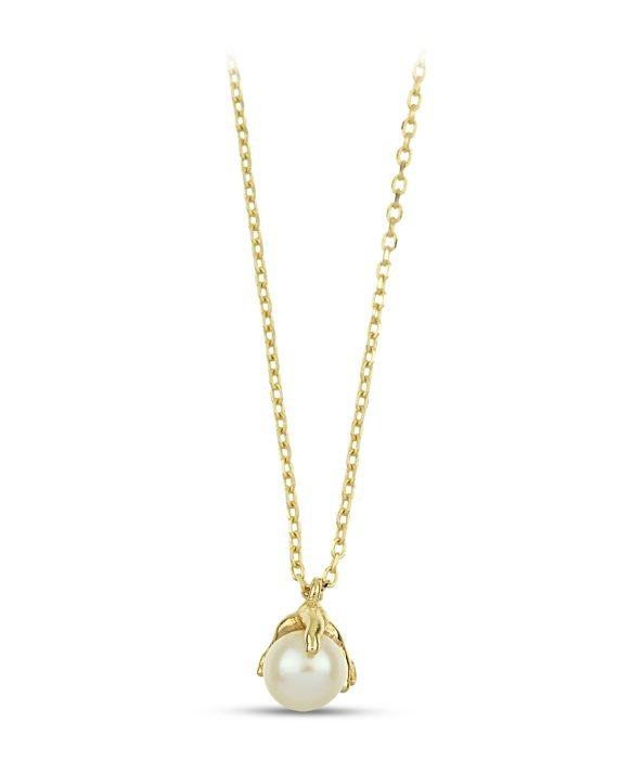 14 Ayar İnci Tanesi Altın Kolye