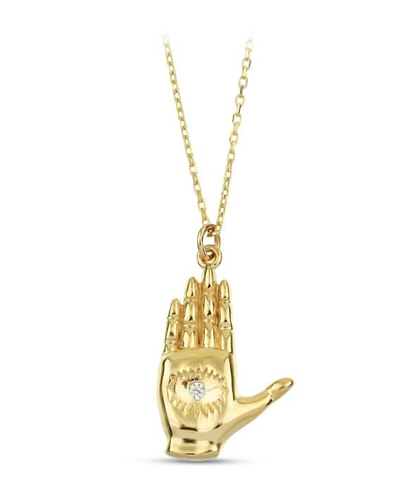 14 Ayar El Figürü Altın Kolye