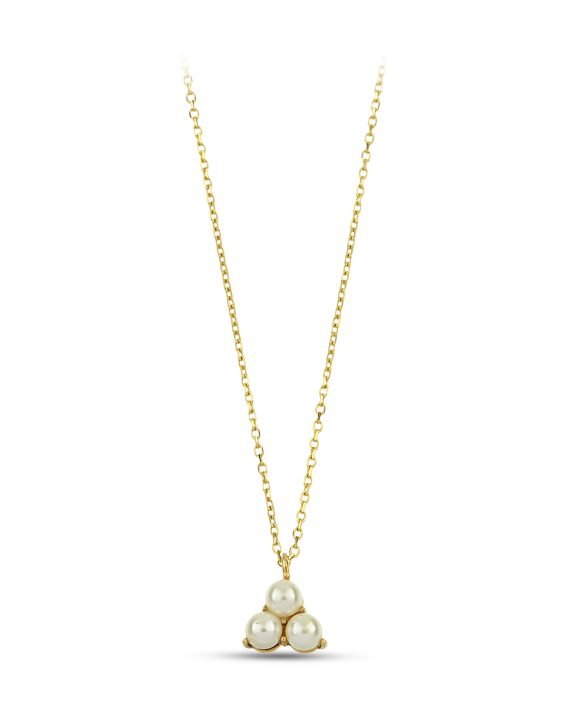 14 Ayar İncili Altın Kolye