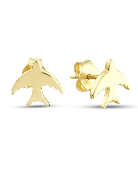 14 Ayar Kırlangıç Altın Küpe