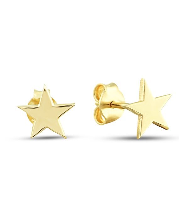 14 Ayar Yıldız Figürlü Altın Küpe