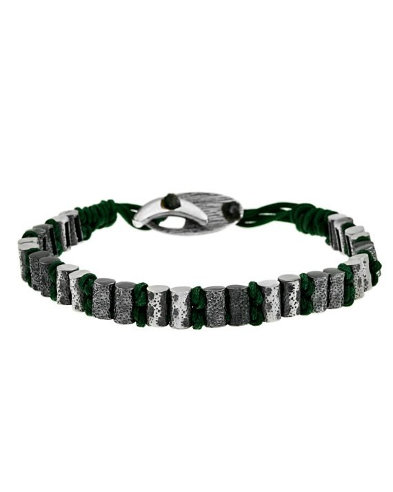 Baritor Yeşil renk Gümüş Bileklik
