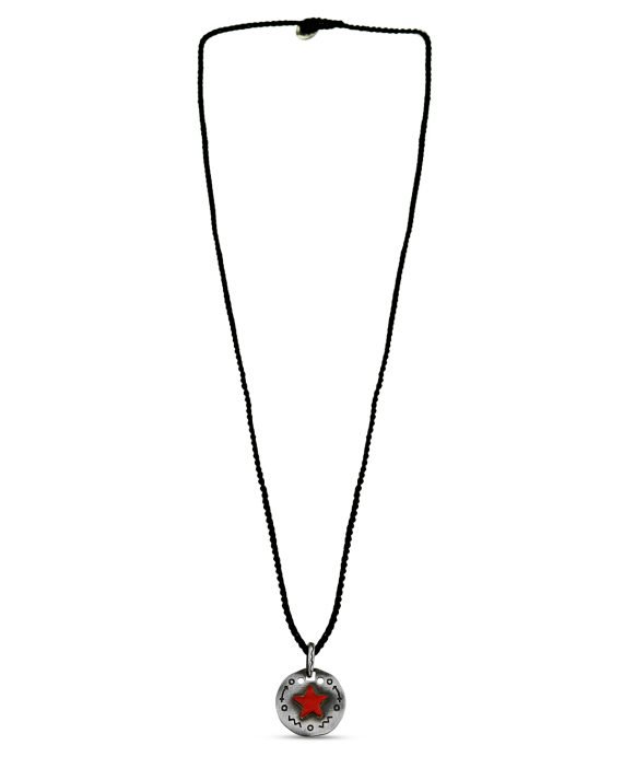 Babylonia Kırmızı Yıldız Gümüş Kolye