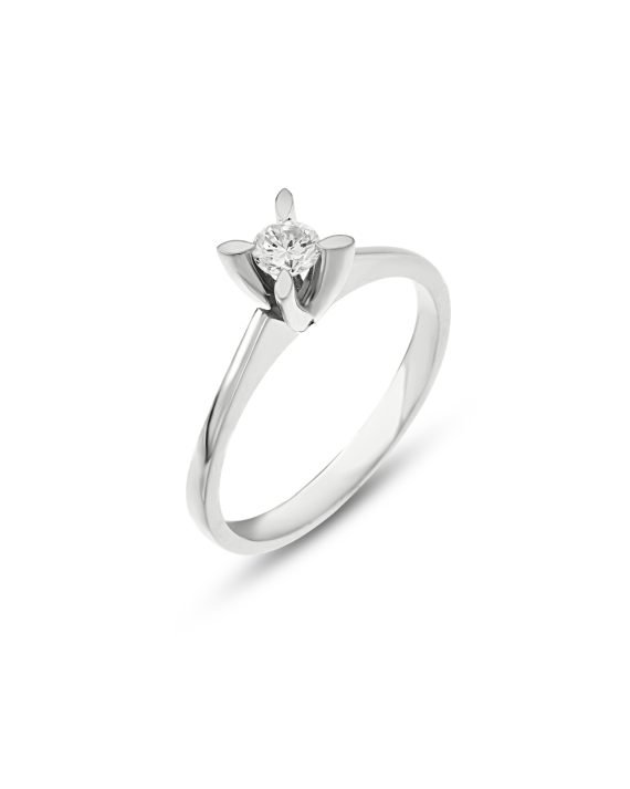 Tek Taş Pırlanta 14 Ayar Altın Yüzük