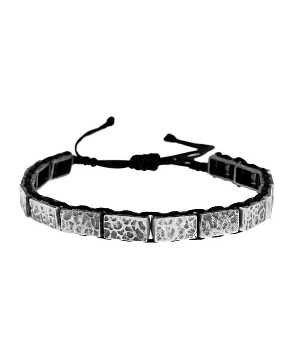 Dikdörtgen Taşlama Gümüş Bileklik