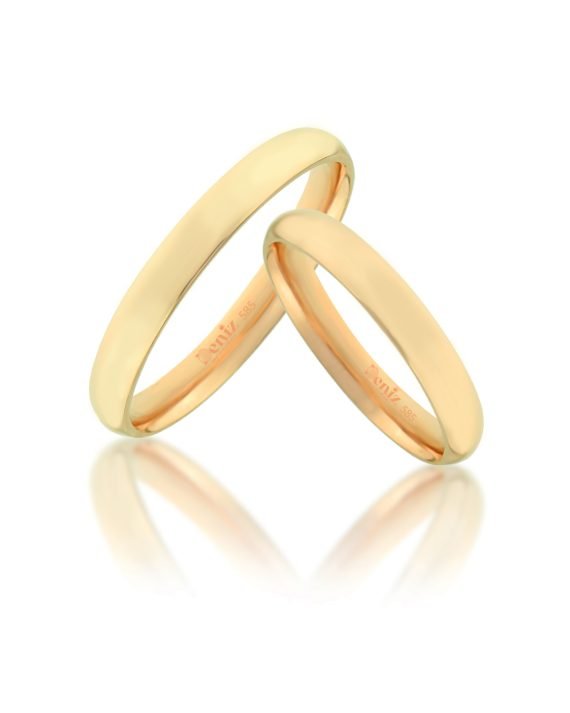 3 mm Klasik 14 Ayar Rose Altın Alyans