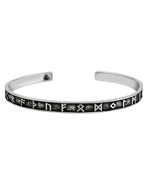 Nors Viking  Alfabesi Gümüş Bilezik